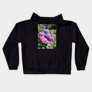 Hydrangeas at Trebah Gardens Kids Hoodie